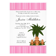maman 5x7 et invitation de baby shower de Monke de