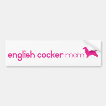 Maman anglaise de cocker autocollant pour voiture