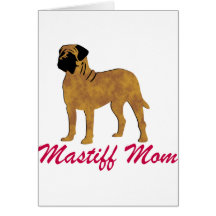 Maman anglaise de mastiff carte de vœux
