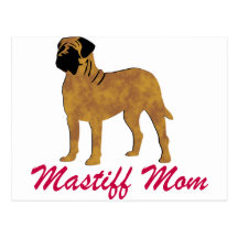 Maman anglaise de mastiff cartes postales