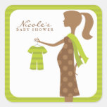 Maman chic à être baby shower adhésif