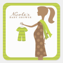 Maman chic à être baby shower adhésif