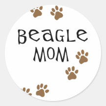 Maman de beagle autocollants