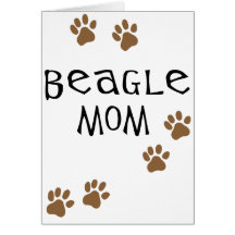Maman de beagle cartes de vœux