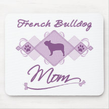 Maman de bouledogue français tapis de souris