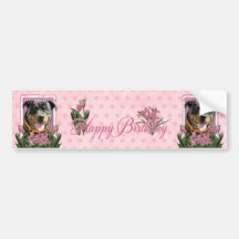 Maman de joyeux anniversaire - rottweiler - SambaP Autocollant Pour Voiture