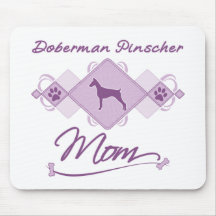 Maman de Pinscher de dobermann Tapis De Souris