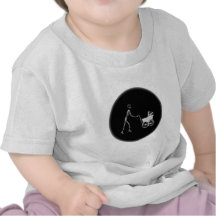 Maman de rayon X et bébé squelettiques - B&W origi T-shirts