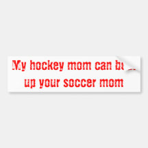 Maman d'hockey autocollant pour voiture