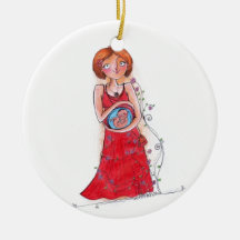 maman enceinte ornement de noël