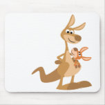 Maman et Joey mignons Mousepad de kangourou de ban tapis de souris