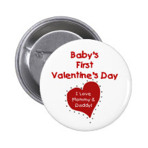 Maman et papa rouges Valentine de coeur Pin's Avec Agrafe