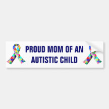 Maman fière d'un adhésif pour pare-chocs autiste d autocollants pour voiture