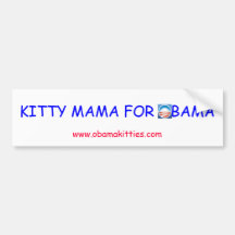 MAMAN FOR OBAMA DE KITTY ADHÉSIF POUR VOITURE