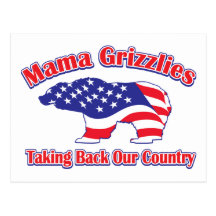 Maman Grizzlies de Sarah Palin Carte Postale