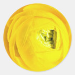 Maman jaune, fleurs en gros plan autocollants
