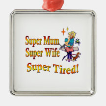 Maman superbe, épouse, fatiguée. Conception pour l Décorations De Noël
