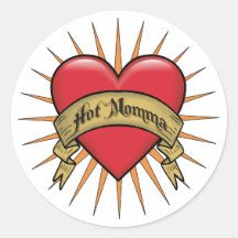 Mamans chaudes de coeur de tatouage adhésifs