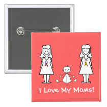 Mamans personnalisables et bébé de LGBT 2 badges publicitaires