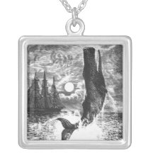 Mammifère vintage d'espèce marine, violation de ca collier personnalisé