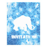 Mammouth en cristal bleu de période glaciaire invitations