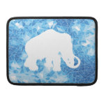 Mammouth en cristal bleu de période glaciaire housses macbook