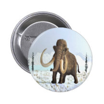 Mammouth laineux badge avec épingle