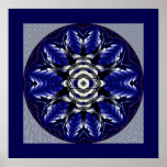 mandala bleu posters