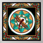 Mandala-copie de libellule d'été affiches