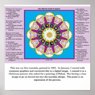 MANDALA DE BABAJI AVEC LE POÃˆME POSTER