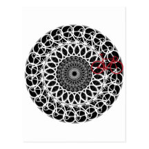 Mandala de bicyclette de voie carte postale