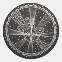Mandala de force et de courage adhésifs