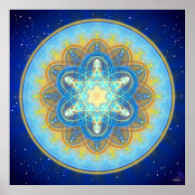 Mandala de Merkaba de lune Posters