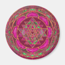 Mandala de Sri Lakshmi Yantra Aimant