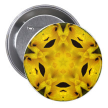 Mandala de tournesol - bouton badge
