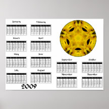 Mandala de tournesol - calendrier 2009 posters