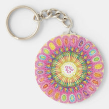 Mandala divin 4 Keychain d'intégration Porte-clés