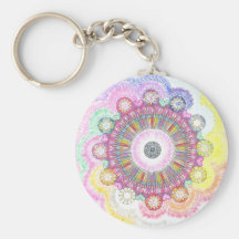 Mandala divin 9 Keychain d'intégration Porte-clés