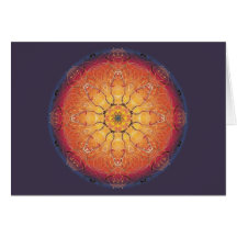 MANDALA DU SOLEIL DE THANKSGIVING CARTE DE VŒUX