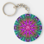 Mandala et monogramme Keychain décoratif Porte-clé