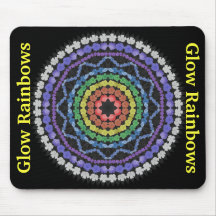 Mandala Mousepad d'arcs-en-ciel de lueur Tapis De Souris
