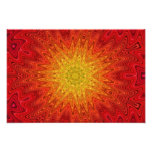 Mandala orange et jaune de Sun/étoile/coeur Photographie D’art