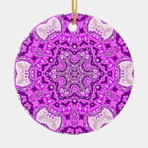 mandala pourpre ornements de noël