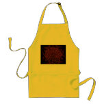 Mandala rouge sur le tablier jaune