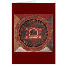 Mandala tibétain carte de vœux