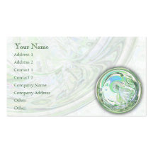 Mandala vert de danse - carte de visite