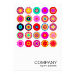 Mandalas colorés carrés de la photo 091 - 25 modèle de carte de visite