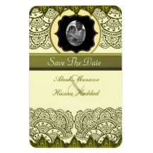 Mandalas magnifiques de Mehndi (effet d'or) Magnets Souples