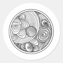 MandalaWeb's Space Adhésif Rond