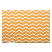 Mandarine audacieuse d'orange de Chevron Sets De Table